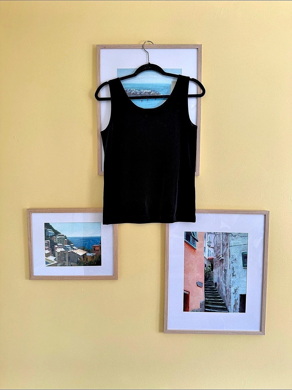 Chico’s Black Velvet Tank Top Size 1 Sleeveless Scoop Neck